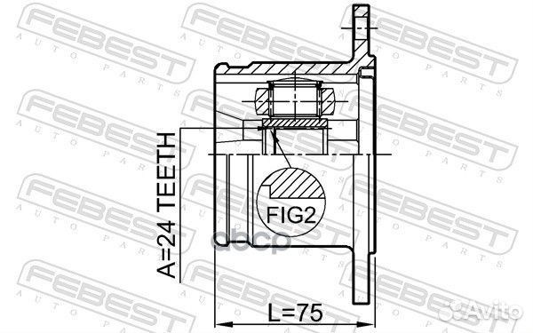 Шрус внутренний левый 24x137.5 (suzuki grand VI