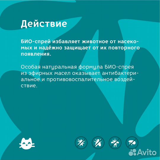 Bonsy антипаразитарный биоспрей для обработки котя