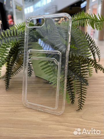 Прозрачный чехол с кармашком на iPhone 7plus/8plus