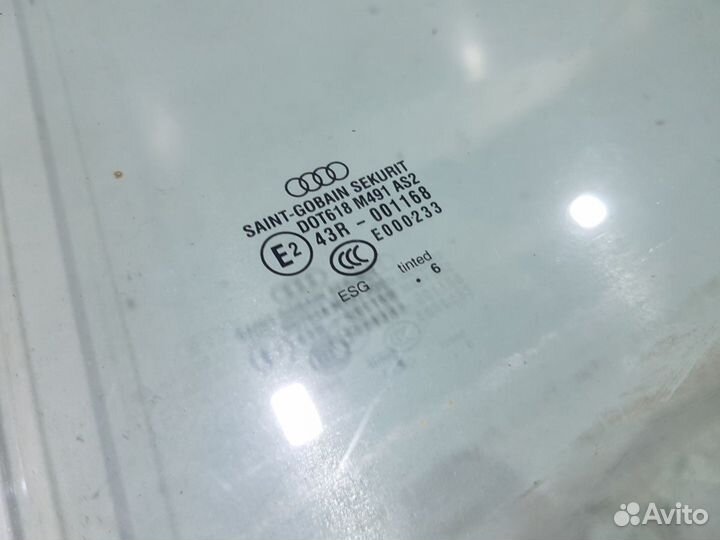Стекло двери задней левой ауди а8 audi s8