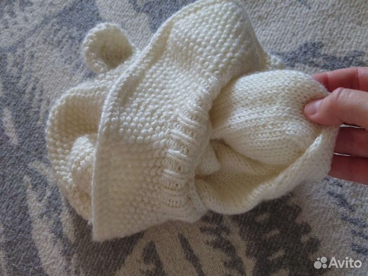 Шапка шлемик с ушками