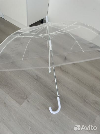 Зонт трость прозрачный