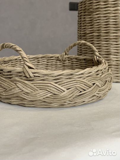 Плетенный поднос