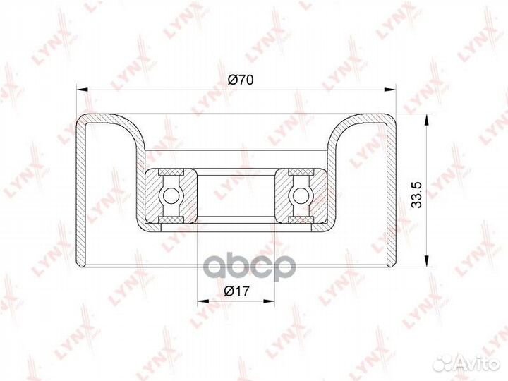 Ролик натяжной приводного ремня PB5380 lynxauto