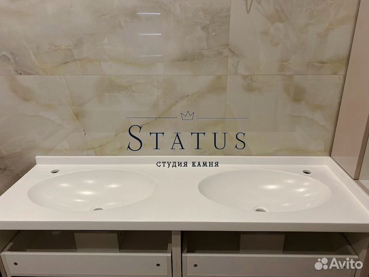 Столешница из акрила в ванную комнату