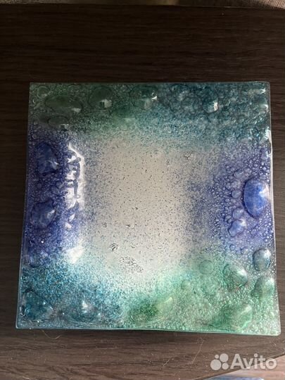 Муранское стекло, пепельница и часы