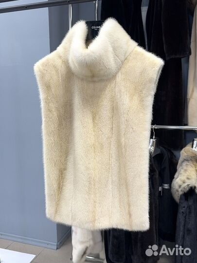 Манишка норковая жемчуг