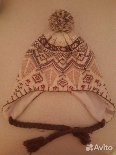 Шапка женская вязаная с ушками