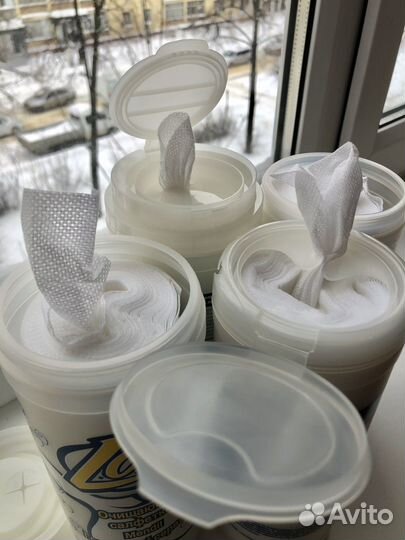 Amway l.o.c очищающие салфетки в пласт баночках