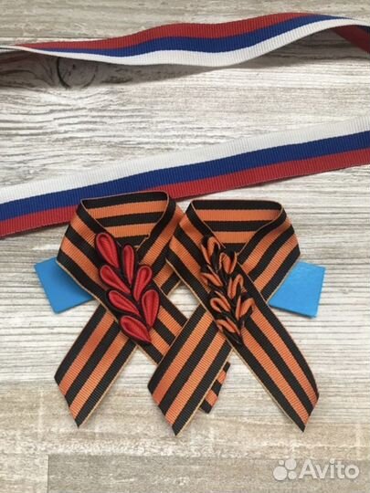 Георгиевская лента брошь (значок) 9 мая