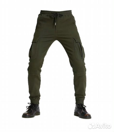 Мото штаны Loong Biker зеленые