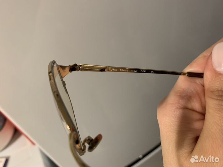 Винтажные очки хамелеоны Luxottica позолоченные