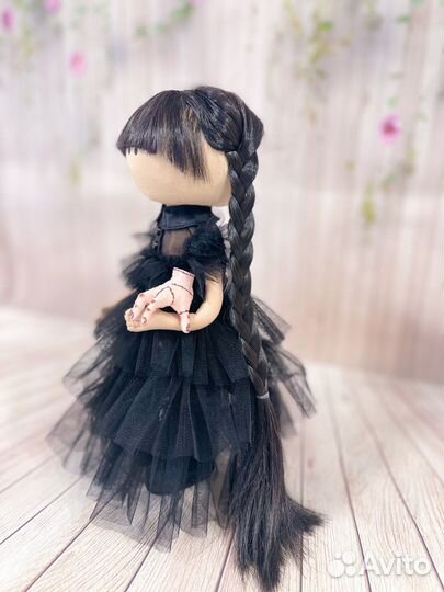 Кукла Уэнздей Аддамс ручной работы