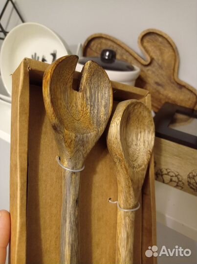 Новые Приборы для салата из дерева манго