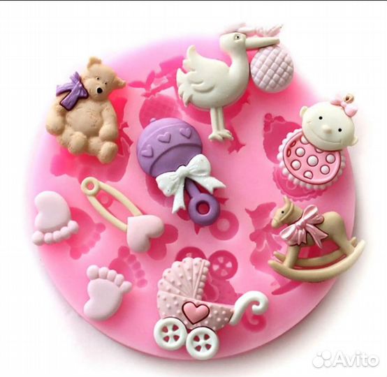 Форма, молд для мастики, выпечки, пряников, скалка