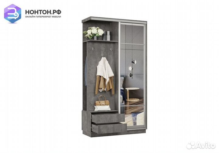 Прихожая-купе Аквила бетон