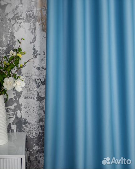 Комплект штор блэкаут Марсель Небесно-голубой