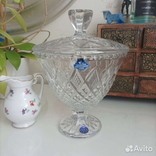Большая бисквитница хрусталь
