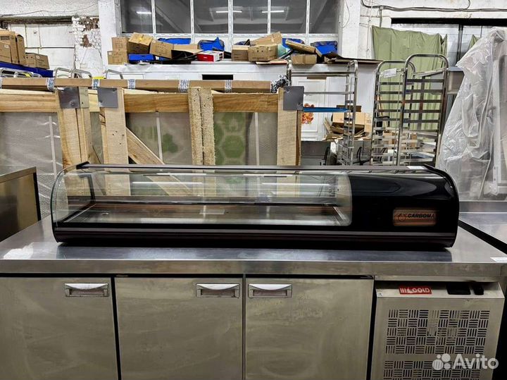 Витрина холодильная Carboma A37 SM 1,5-1 (вхсв-1,5) (6 GN 1/3)