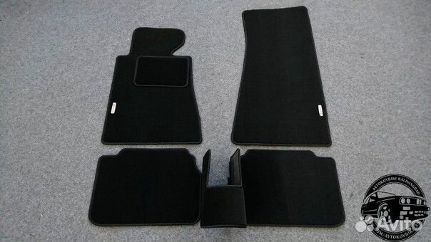 Автоковрики на прорезиненой основе BMW e34, чёрные