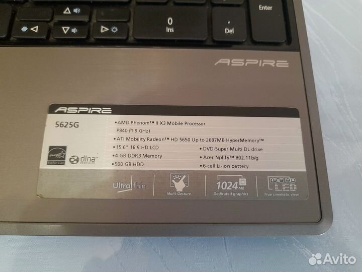 Ноутбук acer aspire 5625 ZR8C 15,6 4G 500G