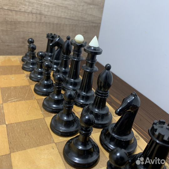 Шахматы Карболитовые С Доской СССР Ретро