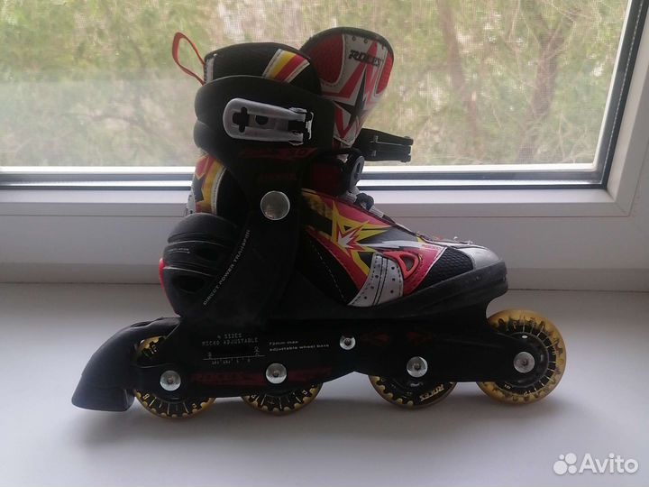 Роликовые коньки раздвижные, размер 30-35