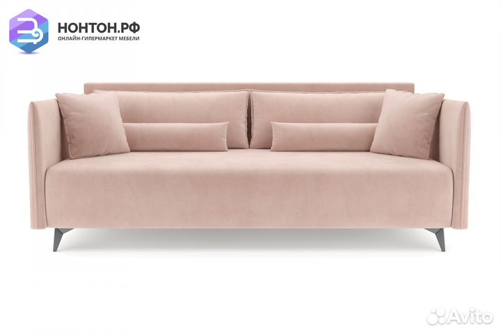 Диван тик-так Майами микровелюр бежевый