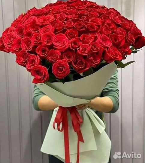 Розы высокие Доставка цветов