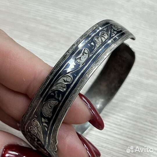 Серебряный браслет кубачи 875 проба 16 грамм