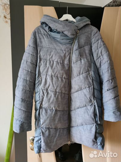 Пуховик зимний женский с капюшоном 46-48