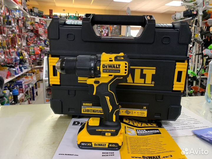 Ударная дрель-шуруповерт dewalt DCD709D2T (18в)