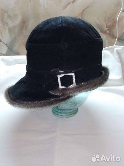 Шляпа замшевая женская