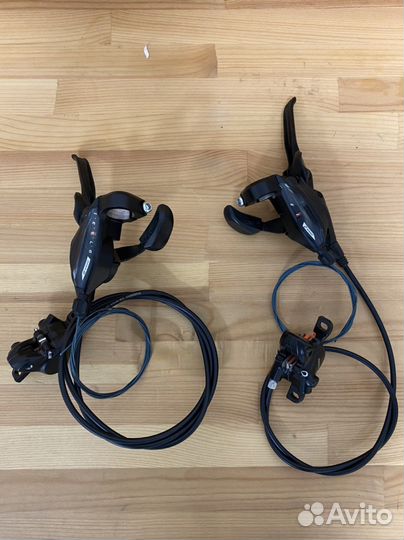 Дисковые тормоза+шифтер 2/9 Shimano ST-EF505/MT200