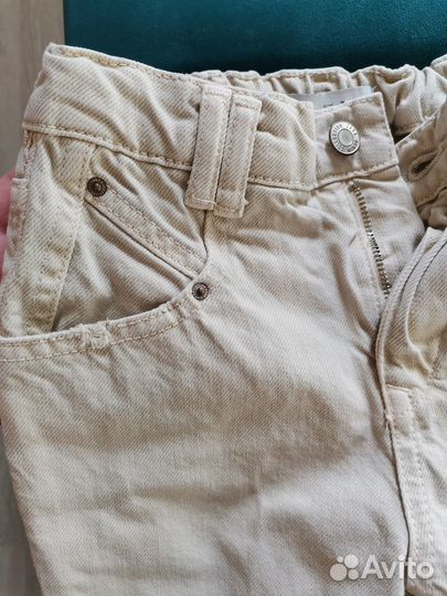 Джинсы mom Zara и комбинезон Zara 128