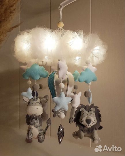 Мобиль на кроватку из фетра на заказ