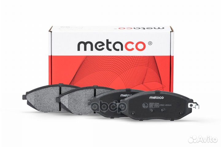 Колодки тормозные передние к-кт 3000-244 metaco
