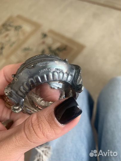 Солонка с ложечкой мельхиор