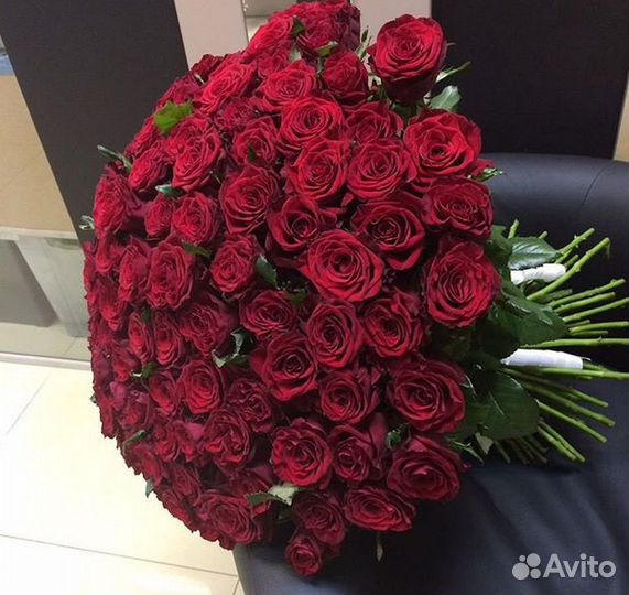 Букет из 101 розы, доставка цветов, роз