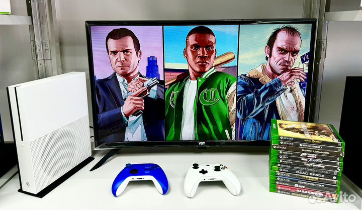 Xbox One S + FC 24 + 500 игр