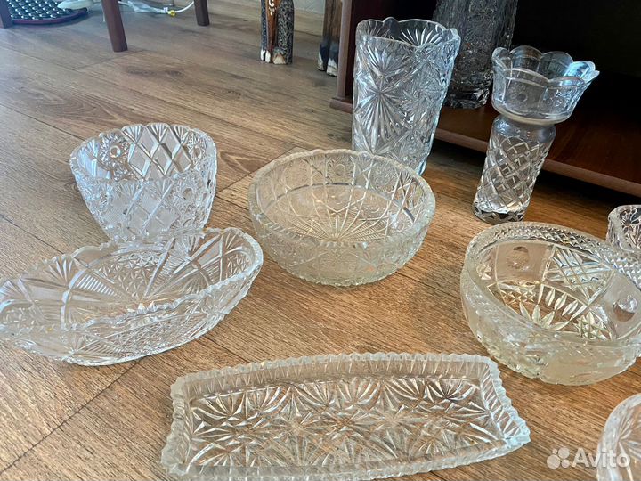 Ваза салатник хрусталь СССР