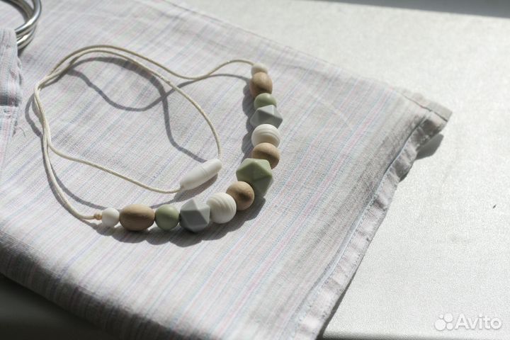 Слинг с кольцами полосатый натуральный хлопок