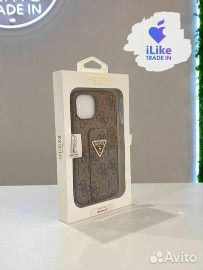 Чехол Guess для iPhone 15 Hard Brown