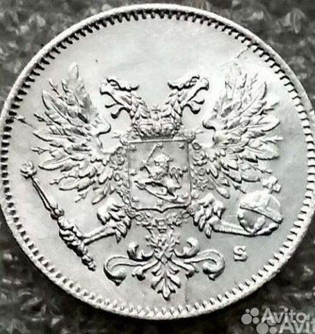 25 penni 1916-17г unc серебро Россия