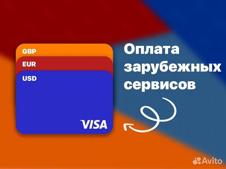 Оплата Зарубежных сервисов, покупок, подписок