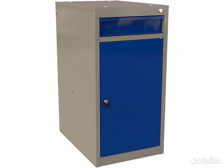 Верстак 1400 мм с тумбой с ящиком и дверцей