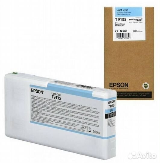 Картридж Epson C13T913500, (200ml), светло-голубой