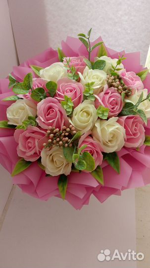 Букет из мыльных роз