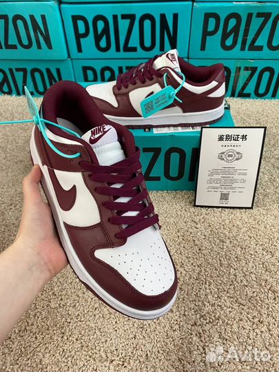 Nike Dunk Low Cherry Team Red Бордовые Оригинал