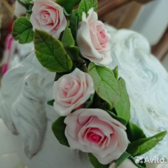 Венок для фотосессии. Розы ручная работа